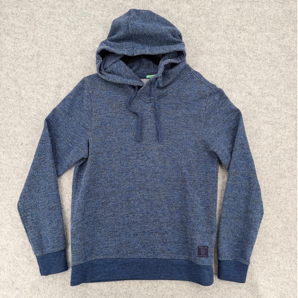 Scotch & Soda Rise & Ride Soft Denim Blue Knitted Hoodie Size MEDIUM